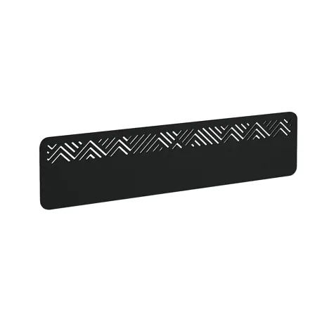Chevron Acoustic Desktop Screen - 1600mm - Black